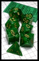 Dice : Dice - Dice Sets - Chessex Vortex Green with Gold CHX 27435 - Game Store Oct 2016